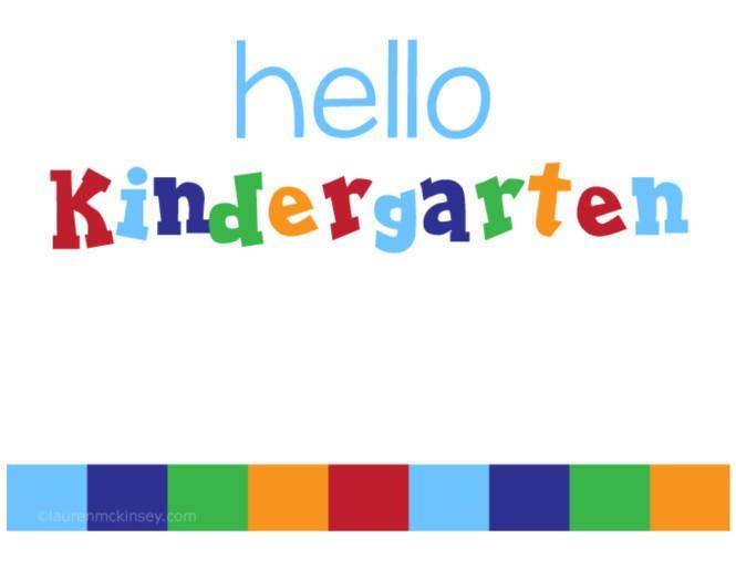 Hello Kindergarten